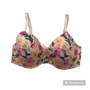 PINK Victoria’s Secret Floral Wear Everywhere T shirt Bra 36 D